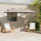 Tuinparasol 370x197x239 cm taupe polyester aluminium