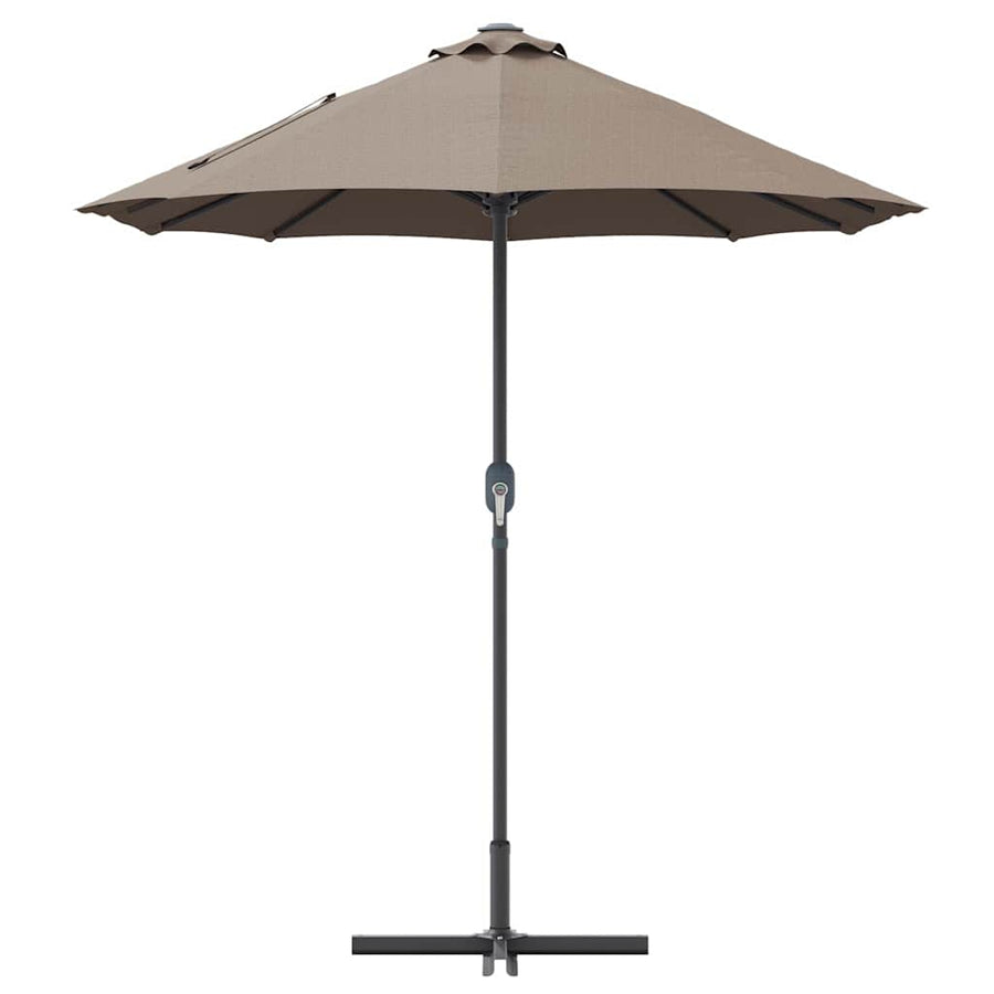 Tuinparasol Taupe 380 x 196 x 235 cm Poedergecoat staal