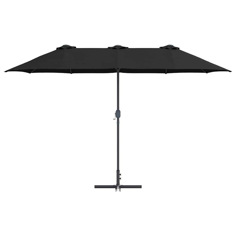Tuinparasol Zwart 380 x 196 x 235 cm Poedergecoat staal
