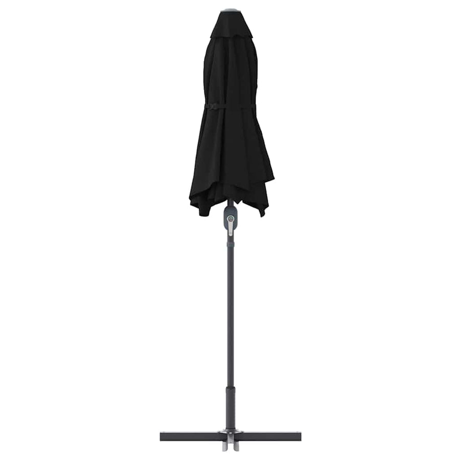 Tuinparasol Zwart 380 x 196 x 235 cm Poedergecoat staal