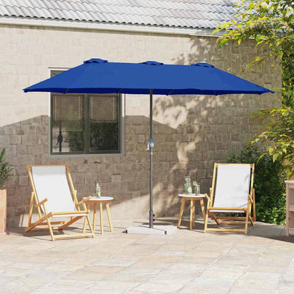 Tuinparasol Blauw 380 x 196 x 235 cm Poedergecoat staal