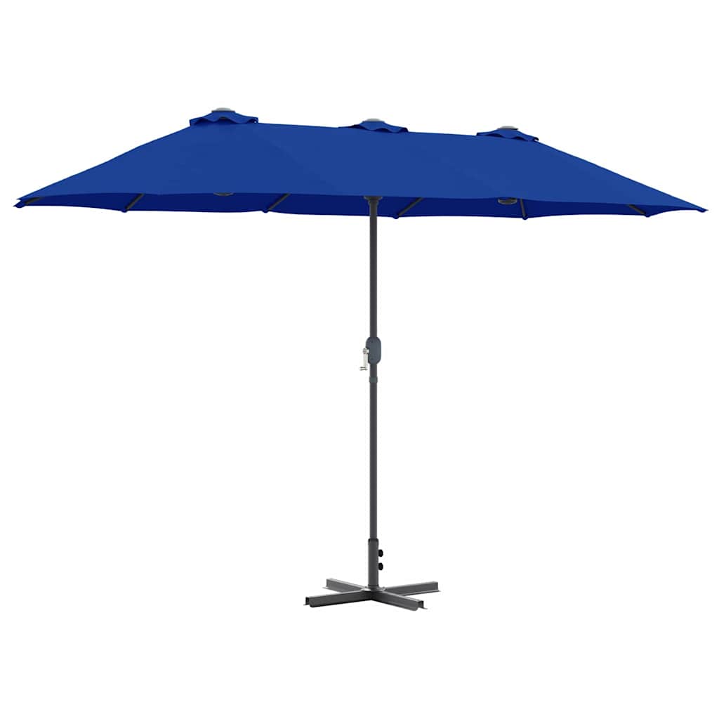 Tuinparasol Blauw 380 x 196 x 235 cm Poedergecoat staal
