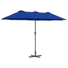 Tuinparasol Blauw 380 x 196 x 235 cm Poedergecoat staal