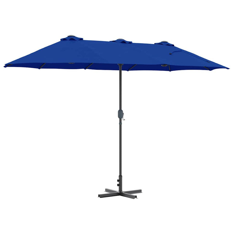 Tuinparasol Blauw 380 x 196 x 235 cm Poedergecoat staal