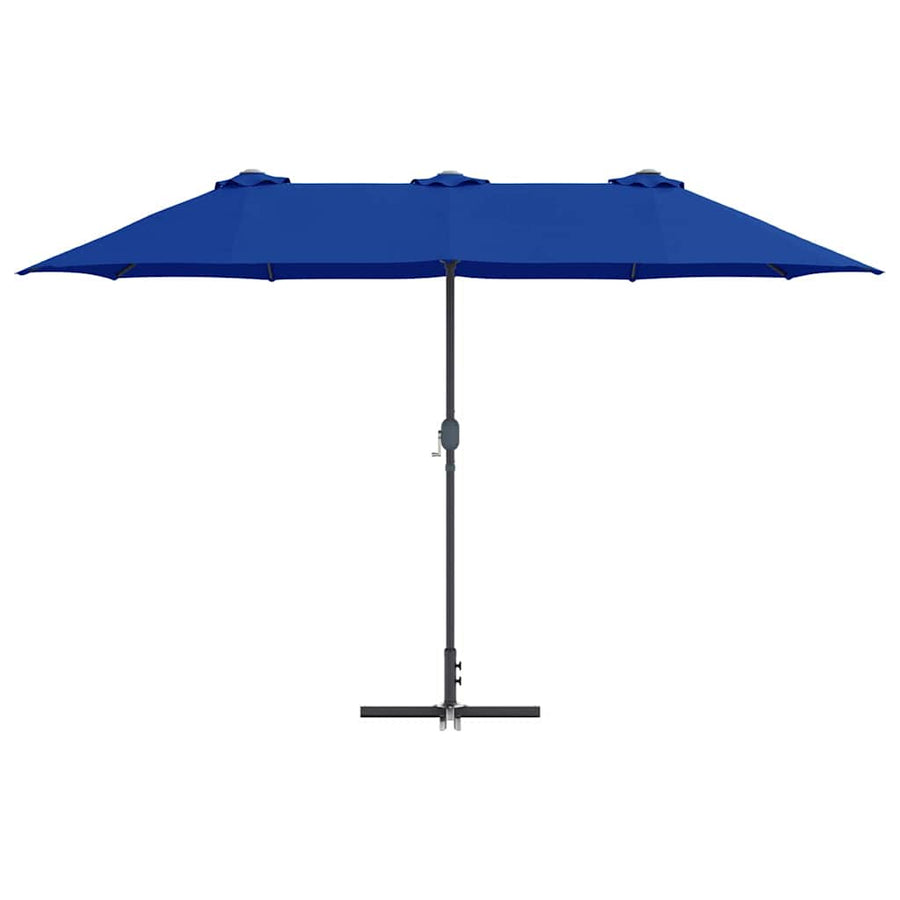 Tuinparasol Blauw 380 x 196 x 235 cm Poedergecoat staal