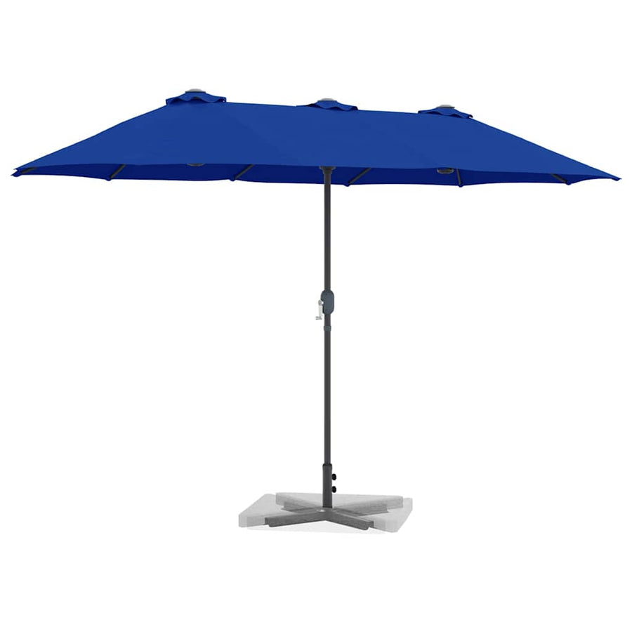 Tuinparasol Blauw 380 x 196 x 235 cm Poedergecoat staal
