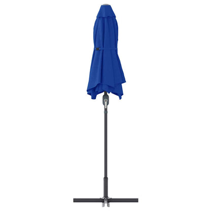 Tuinparasol Blauw 380 x 196 x 235 cm Poedergecoat staal