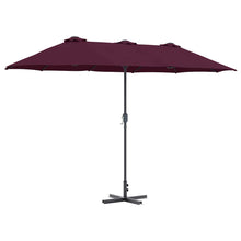 Tuinparasol Bordeauxrood 380 x 196 x 235 cm Poedergecoat staal