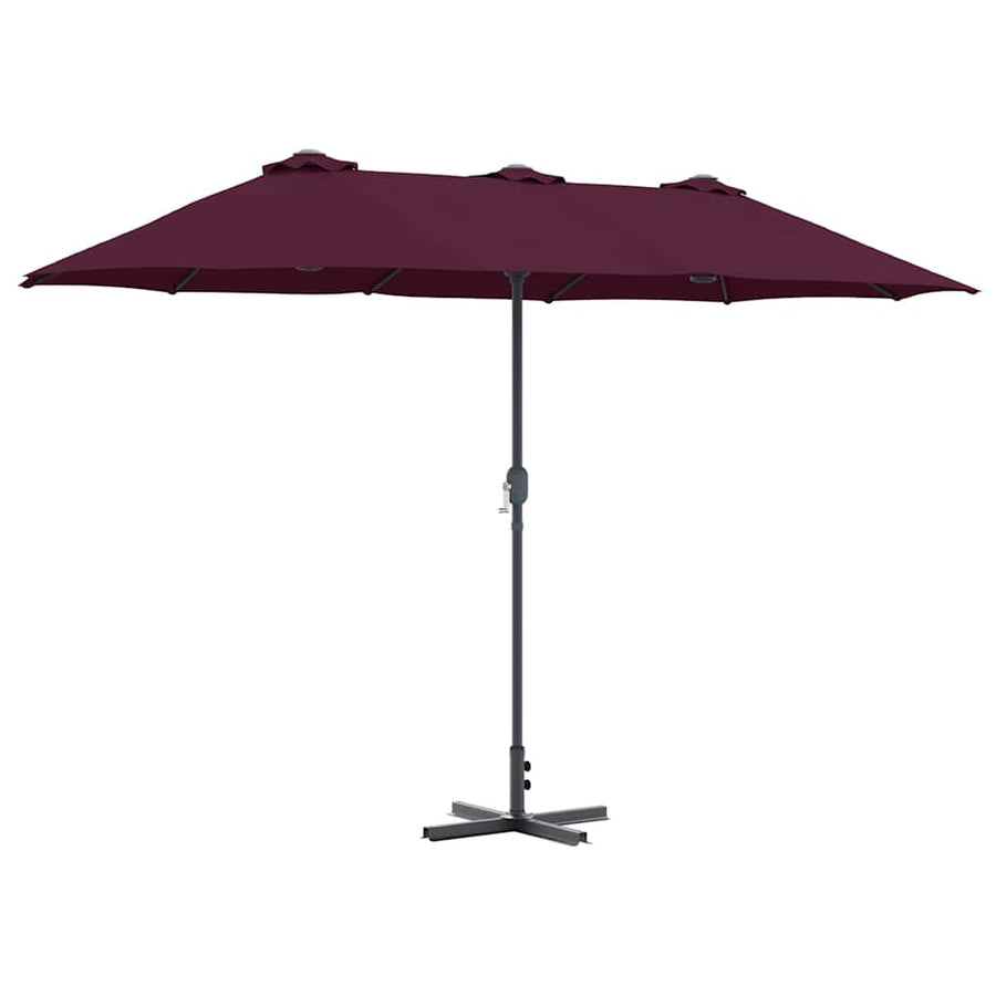 Tuinparasol Bordeauxrood 380 x 196 x 235 cm Poedergecoat staal