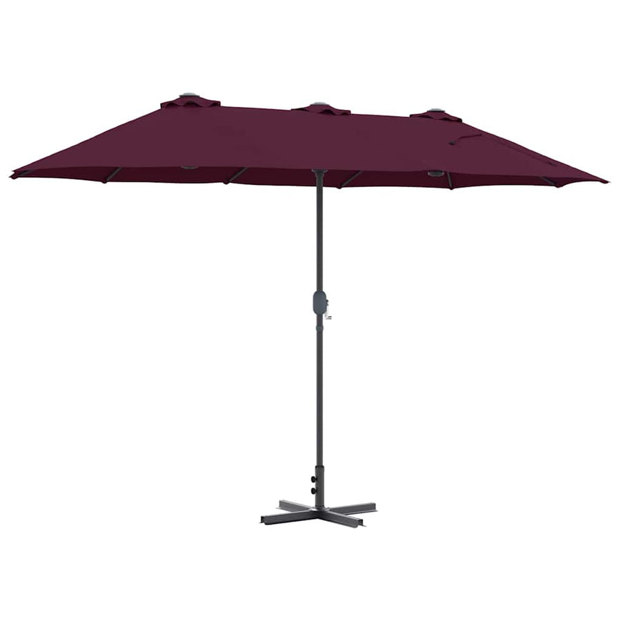 Tuinparasol Bordeauxrood 380 x 196 x 235 cm Poedergecoat staal