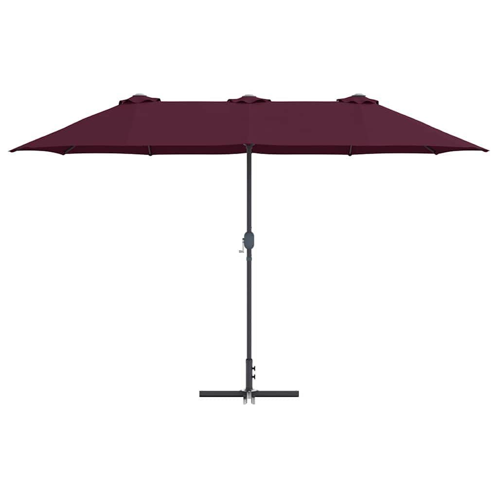 Tuinparasol Bordeauxrood 380 x 196 x 235 cm Poedergecoat staal