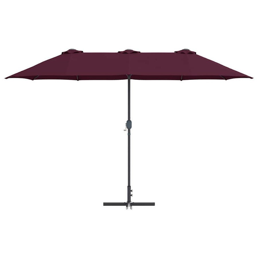 Tuinparasol Bordeauxrood 380 x 196 x 235 cm Poedergecoat staal