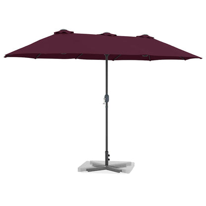 Tuinparasol Bordeauxrood 380 x 196 x 235 cm Poedergecoat staal