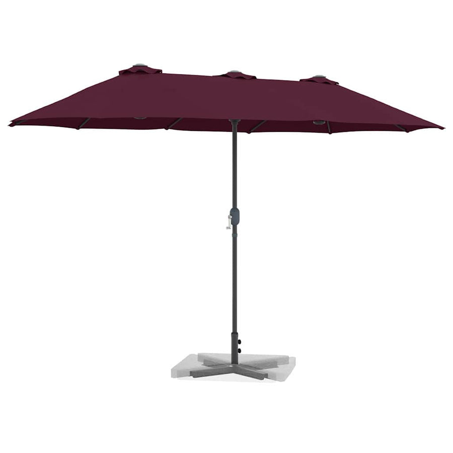 Tuinparasol Bordeauxrood 380 x 196 x 235 cm Poedergecoat staal