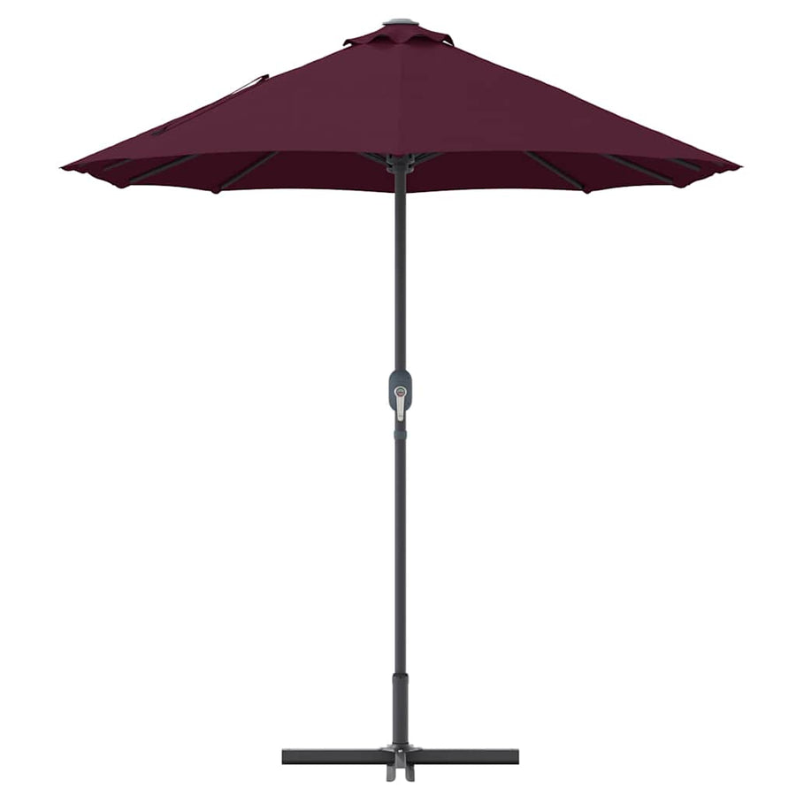 Tuinparasol Bordeauxrood 380 x 196 x 235 cm Poedergecoat staal