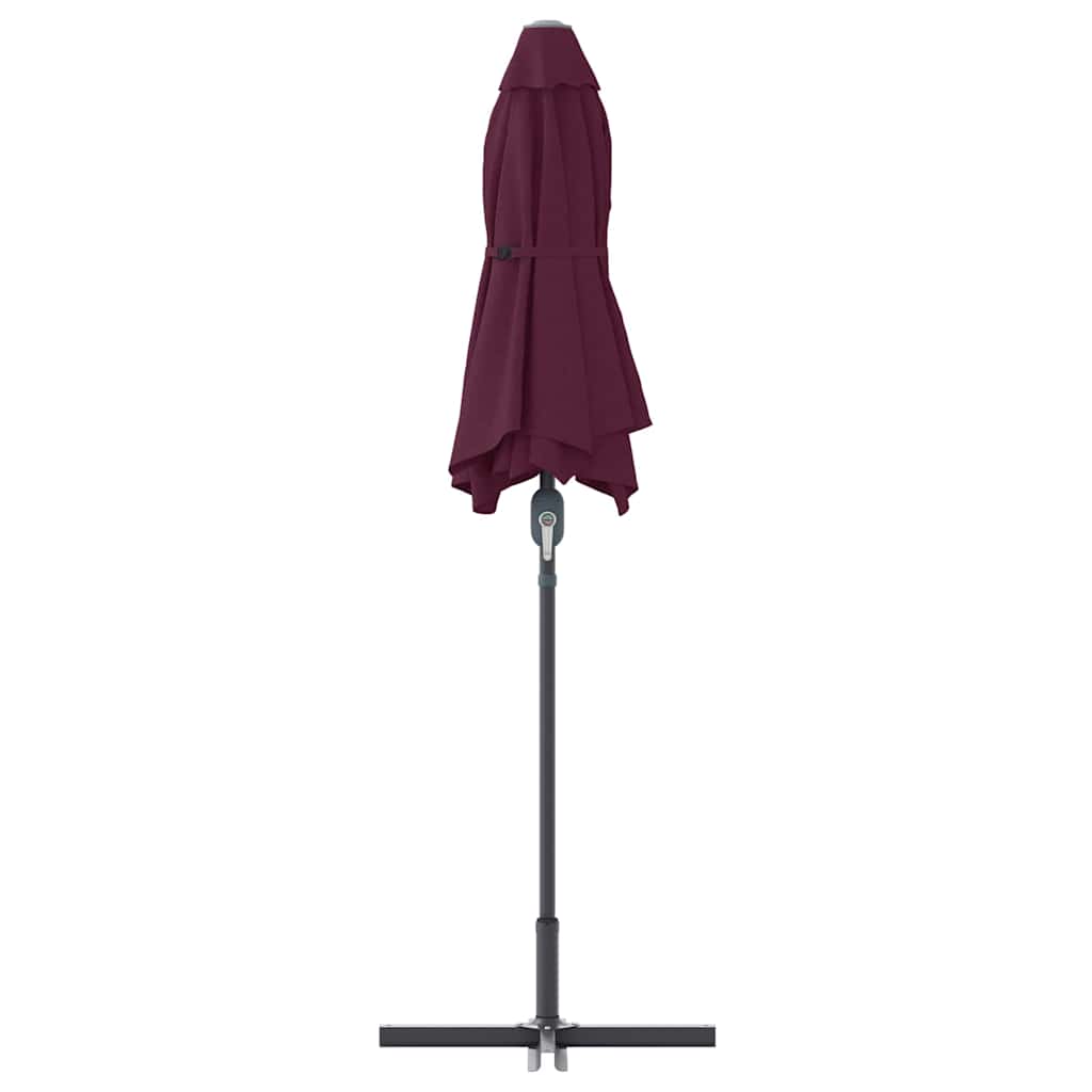 Tuinparasol Bordeauxrood 380 x 196 x 235 cm Poedergecoat staal