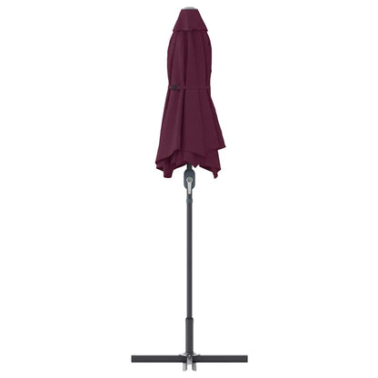 Tuinparasol Bordeauxrood 380 x 196 x 235 cm Poedergecoat staal
