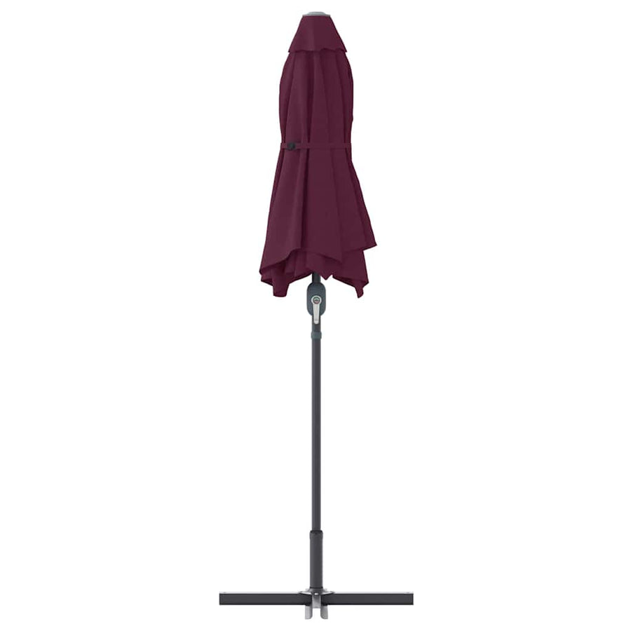 Tuinparasol Bordeauxrood 380 x 196 x 235 cm Poedergecoat staal