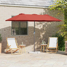 Tuinparasol Terracotta 380 x 196 x 235 cm Poedergecoat staal