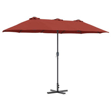 Tuinparasol Terracotta 380 x 196 x 235 cm Poedergecoat staal