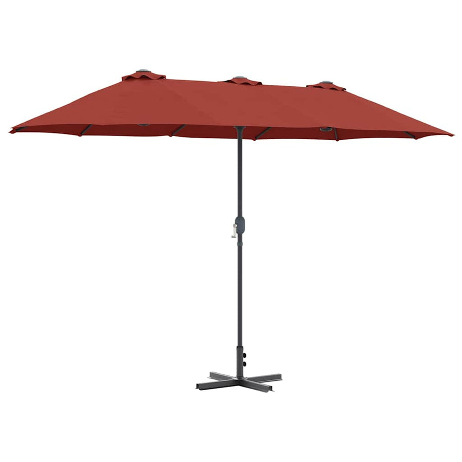 Tuinparasol Terracotta 380 x 196 x 235 cm Poedergecoat staal