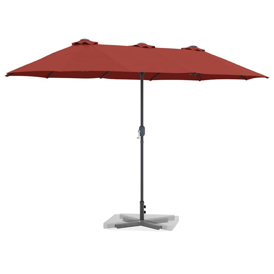 Tuinparasol Terracotta 380 x 196 x 235 cm Poedergecoat staal
