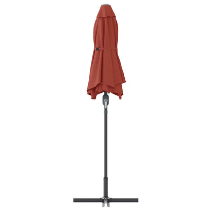 Tuinparasol Terracotta 380 x 196 x 235 cm Poedergecoat staal