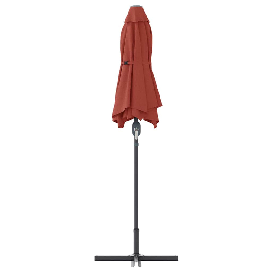 Tuinparasol Terracotta 380 x 196 x 235 cm Poedergecoat staal