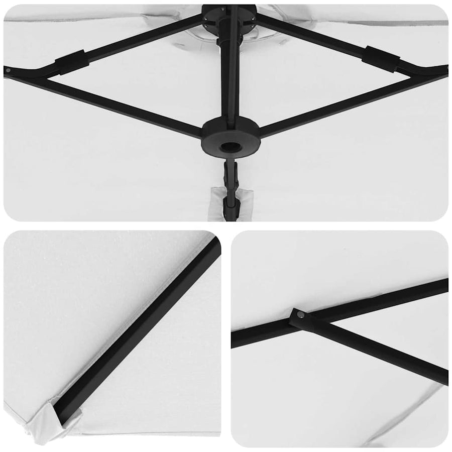 Tuin Cantilever Parasol met slot Zand 372 x 198 x 253 cm