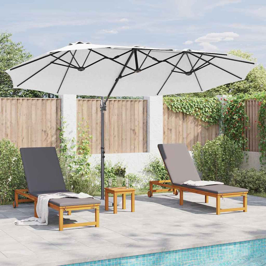 Tuin Cantilever Parasol met slot Zand 372 x 198 x 253 cm
