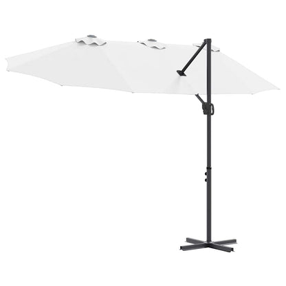 Tuin Cantilever Parasol met slot Zand 372 x 198 x 253 cm