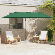Parasol 372x198x253 cm groen polyester aluminium