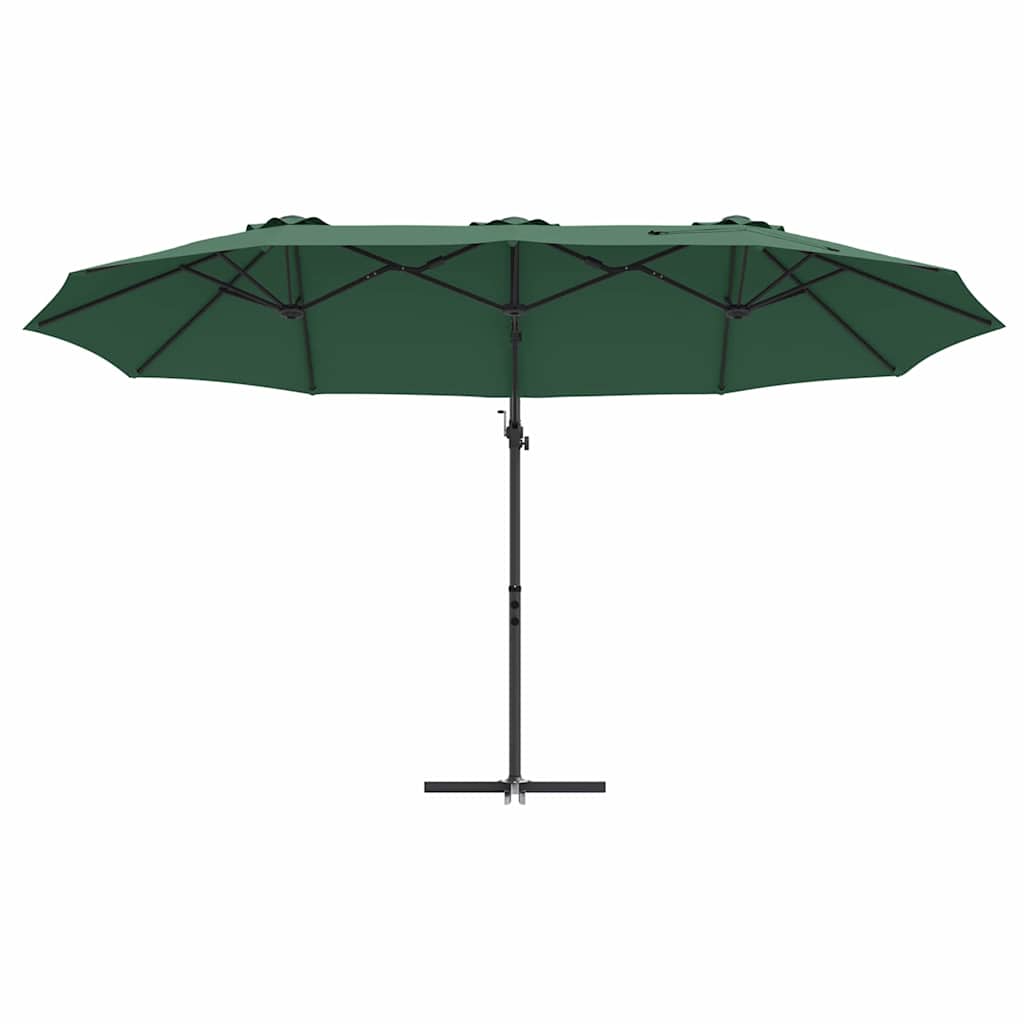 Tuin Cantilever Parasol met slot Groen 372 x 198 x 253 cm