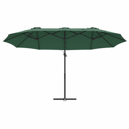 Tuin Cantilever Parasol met slot Groen 372 x 198 x 253 cm