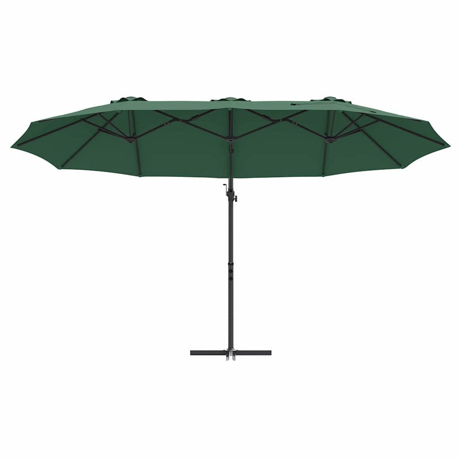 Tuin Cantilever Parasol met slot Groen 372 x 198 x 253 cm