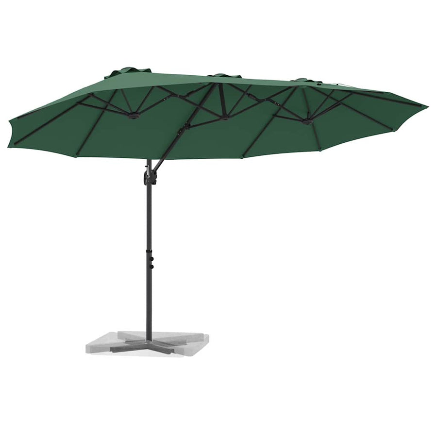 Tuin Cantilever Parasol met slot Groen 372 x 198 x 253 cm