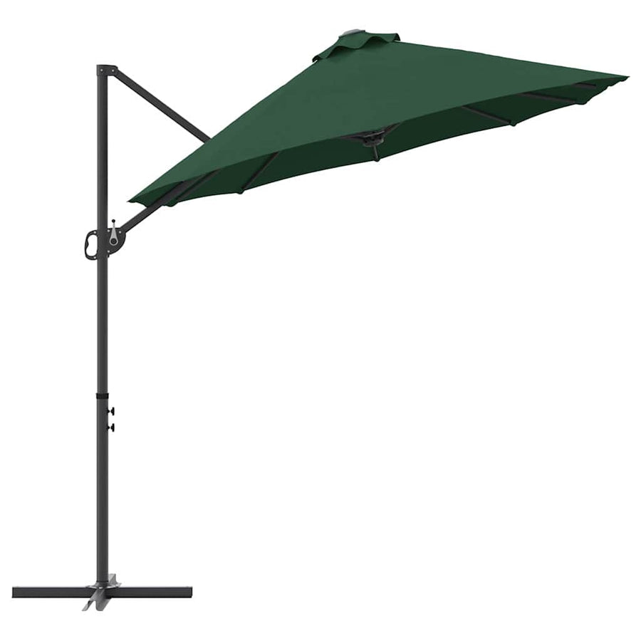 Tuin Cantilever Parasol met slot Groen 372 x 198 x 253 cm