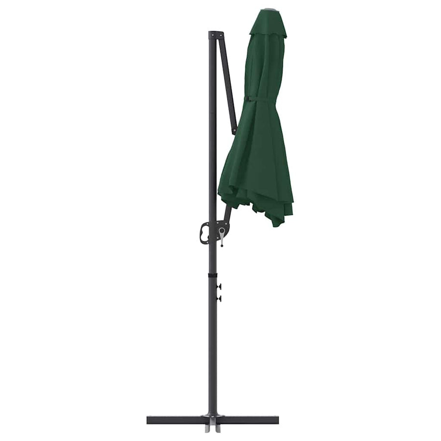 Tuin Cantilever Parasol met slot Groen 372 x 198 x 253 cm