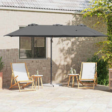 Tuin Cantilever Parasol met slot Antraciet 372 x 198 x 253 cm