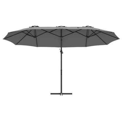 Tuin Cantilever Parasol met slot Antraciet 372 x 198 x 253 cm