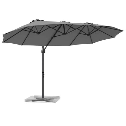 Tuin Cantilever Parasol met slot Antraciet 372 x 198 x 253 cm