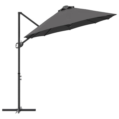 Tuin Cantilever Parasol met slot Antraciet 372 x 198 x 253 cm