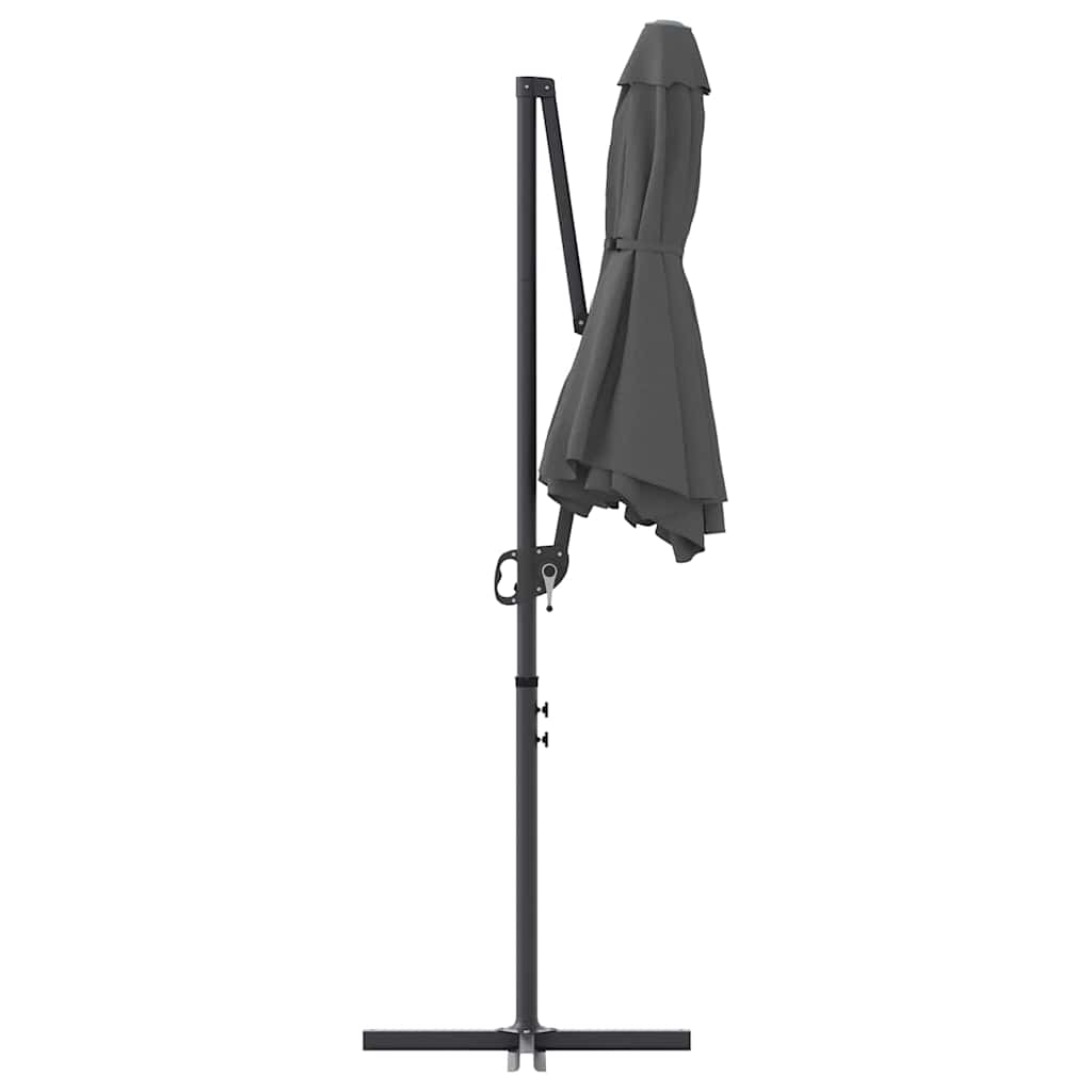 Tuin Cantilever Parasol met slot Antraciet 372 x 198 x 253 cm