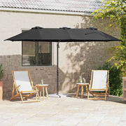 Parasol 372x198x243 cm staal zwart
