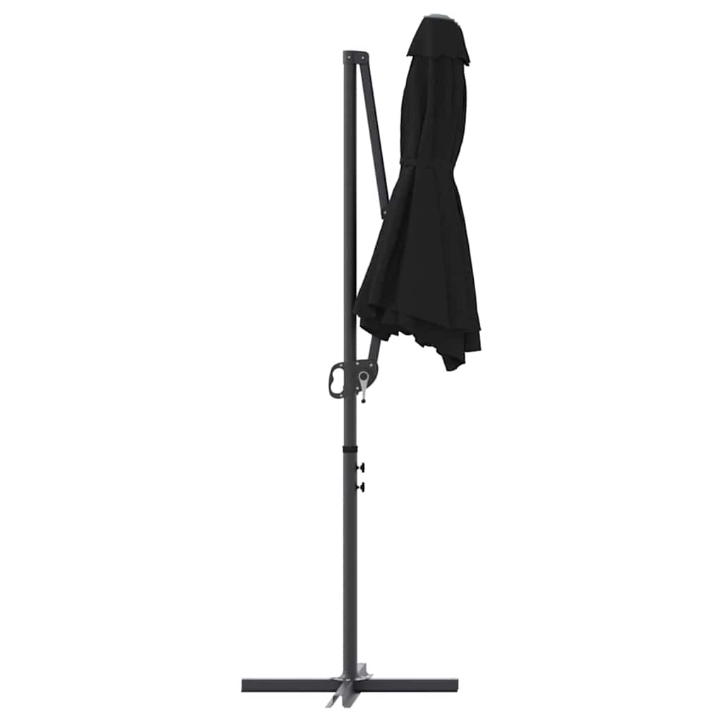 Tuin Cantilever Parasol met slot Zwart Large Poedergecoat staal