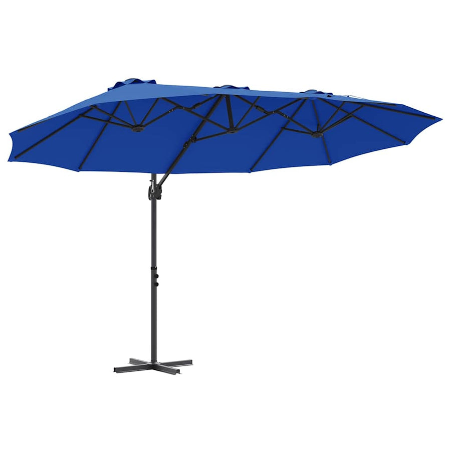 Tuin Cantilever Parasol met slot azuurblauw 372 x 198 x 253 cm