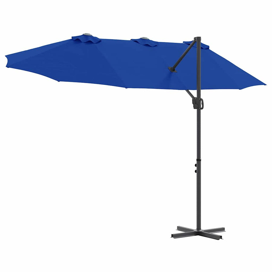 Tuin Cantilever Parasol met slot azuurblauw 372 x 198 x 253 cm