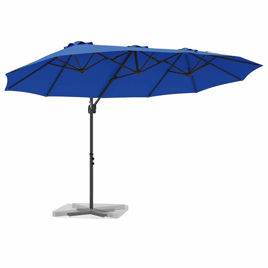 Tuin Cantilever Parasol met slot azuurblauw 372 x 198 x 253 cm