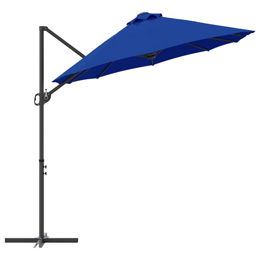 Tuin Cantilever Parasol met slot azuurblauw 372 x 198 x 253 cm