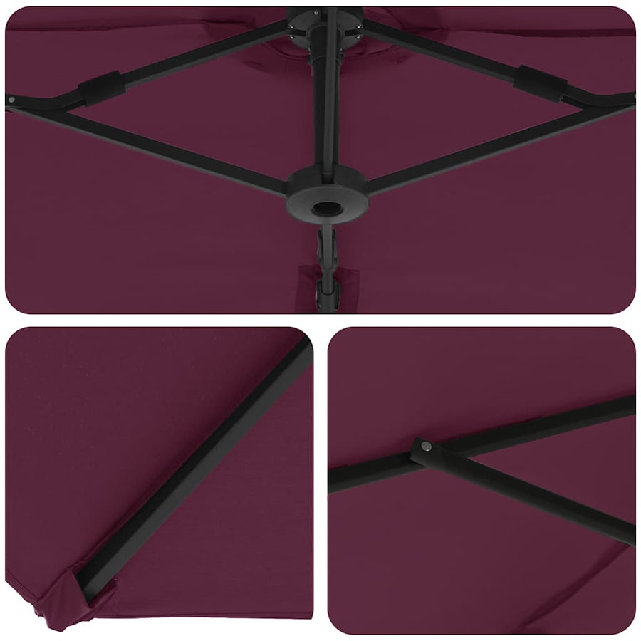 Tuin Cantilever Parasol Bordeauxrood Large Poedergecoat staal
